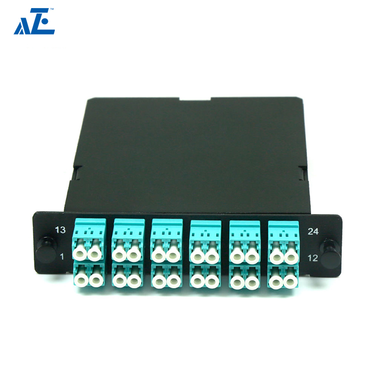 2x MTP-12 to 12x LC Duplex, 4 Fibers OM4 Multimode MTP MPO Cassette