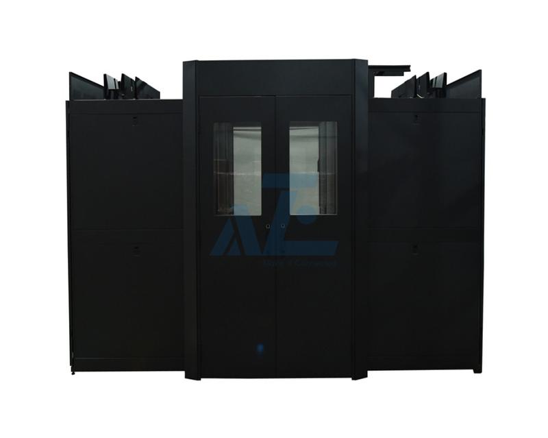 Modular Cold Aisle Containment w/ 45U Server Enclosures and Mechnical Doors