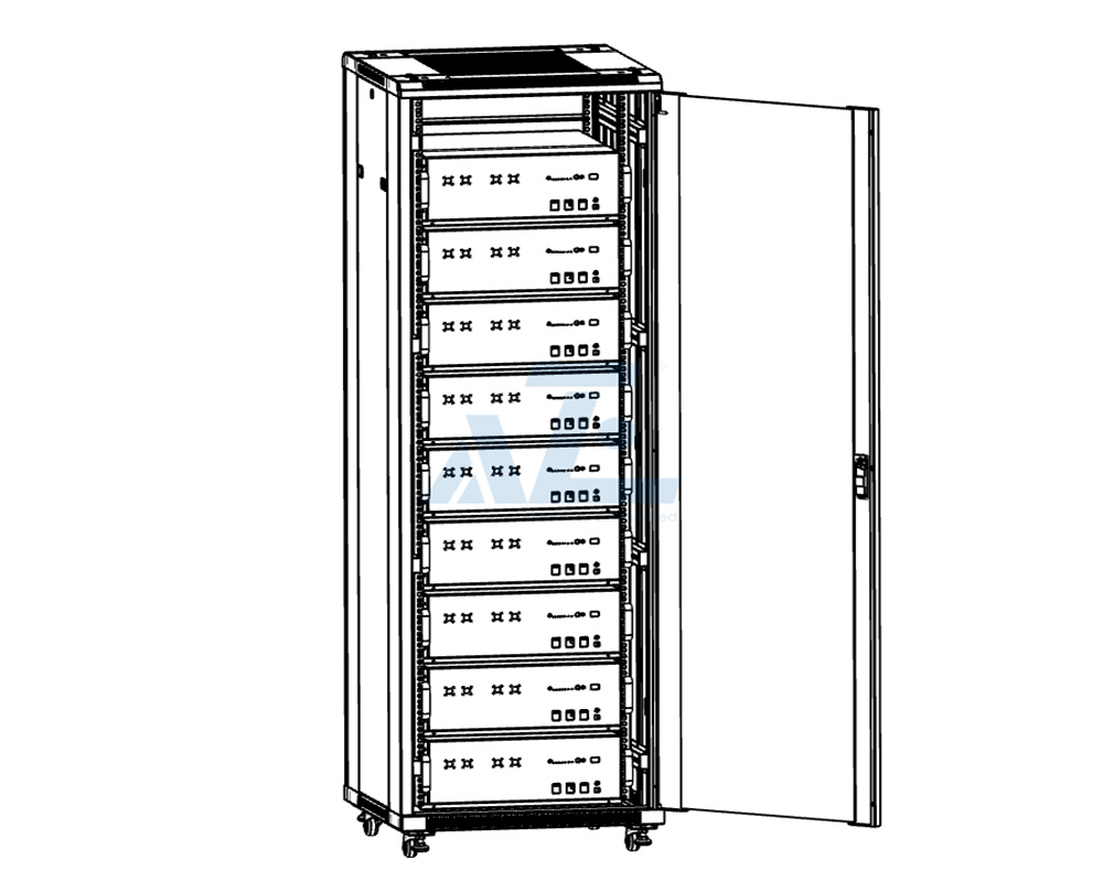 42U IP20 Lithium Battery Energy Storage Rack Cabinet