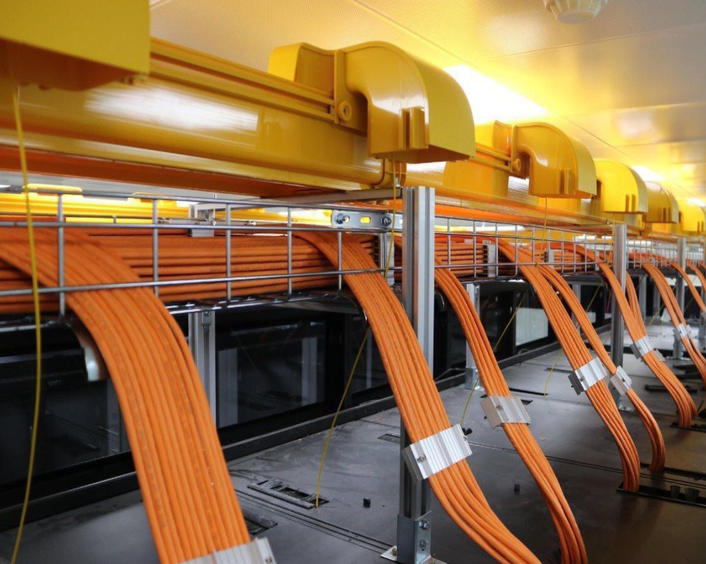 Optical Cable Tray for Data Center Aisle Containment