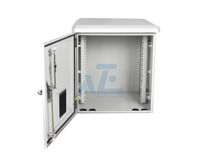 IP55 Wall Mount Waterproof Outdoor Rack Enclosure, 15U, RAL7035, 600W x 600D mm