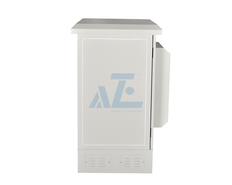 16U Outdoor Telecom Enclosure w/ AC300W Air Conditioner, IP55, 650W x 650D mm