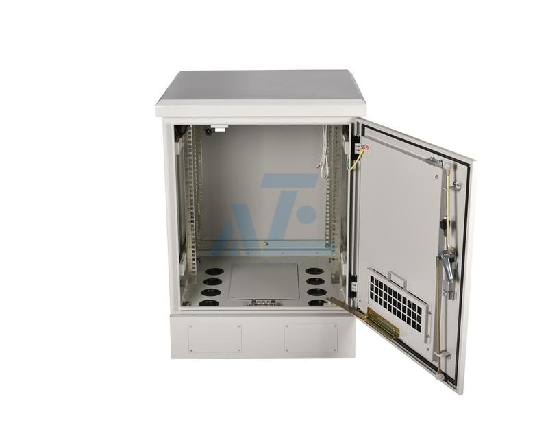 12U Waterproof Outdoor Server Cabinet w/ Cooling Fans, IP55, 750W x 750D mm