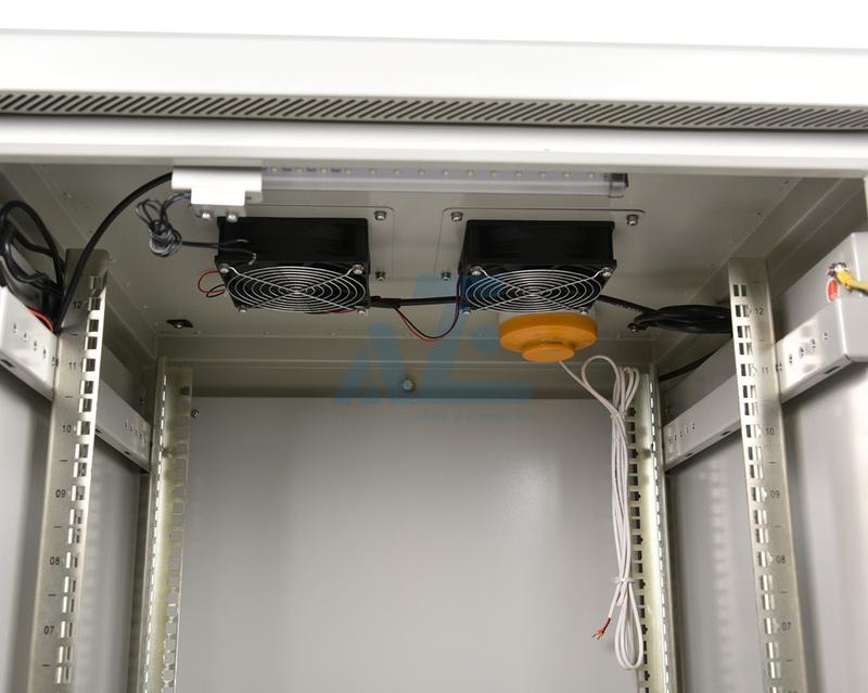 12U Waterproof Outdoor Server Cabinet w/ Cooling Fans, IP55, 750W x 750D mm