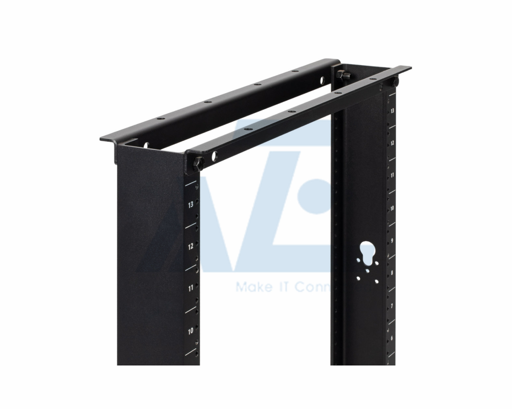13U 2 Post Aluminum Open Frame Server Rack w/#12-24 Threaded Holes | AZE
