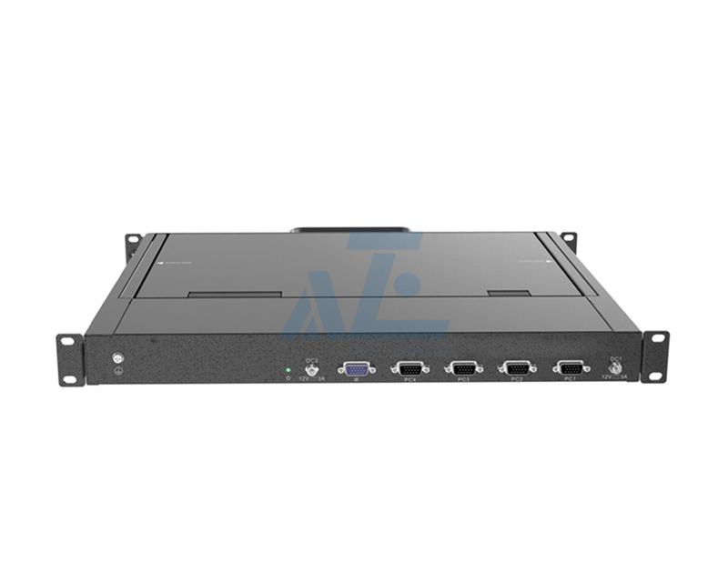 1U Rack Mount 4 Port 15.6" FHD LCD KVM Console