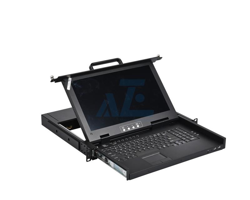 1U Rack Mount 4 Port 15.6" FHD LCD KVM Console