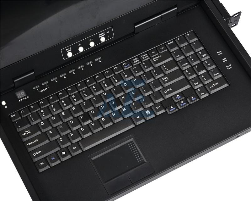 1U Rack Mount 4 Port 15.6" FHD LCD KVM Console