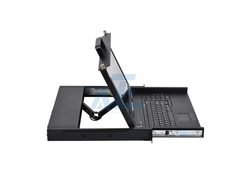 1U Rack Mount 4 Port 15.6" FHD LCD KVM Console