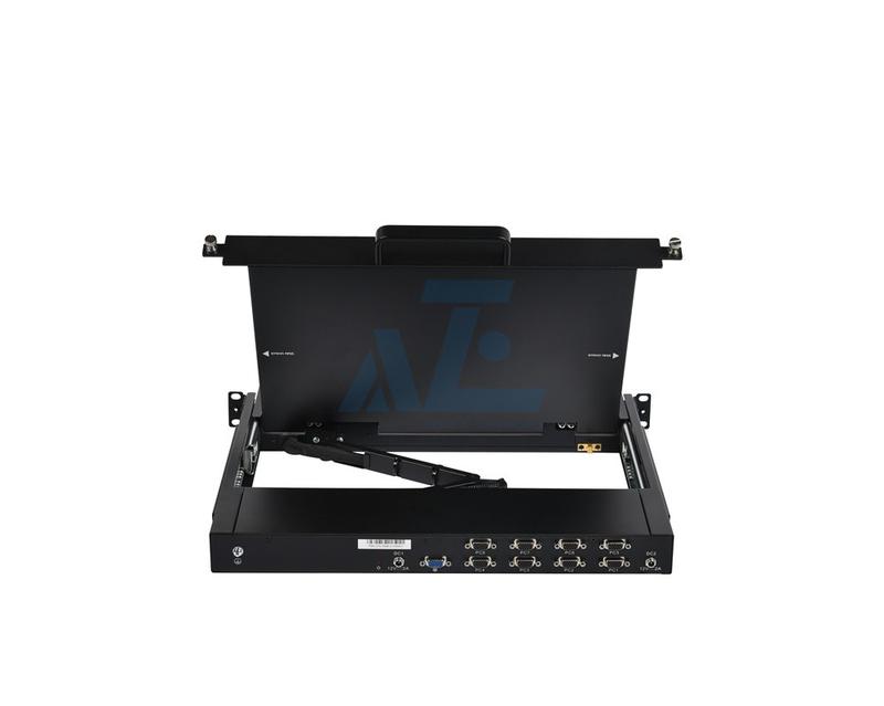 1U Rack Mount 8 Port 15.6" FHD LCD KVM Console