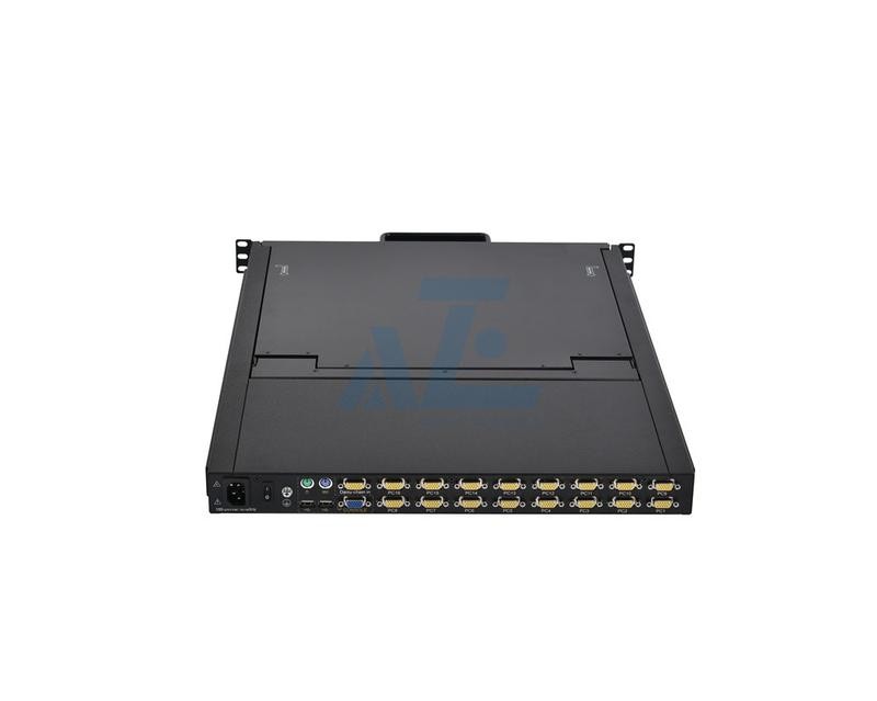 1U Rack Mount 18.5" 16 Port USB-PS2 VGA LCD KVM Console