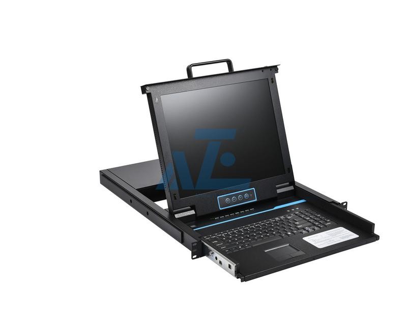 1U Rack Mount 8 Port USB HDMI 17.3" Widescreen LCD KVM Console