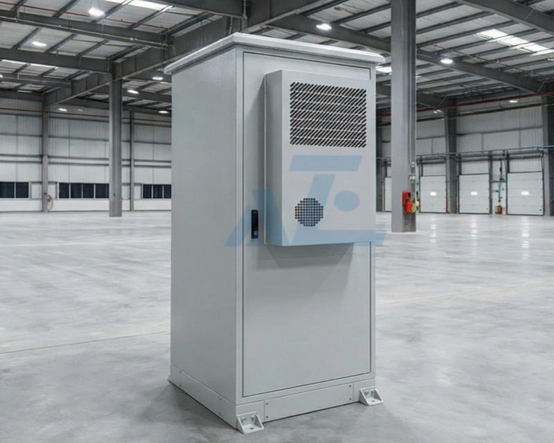30U/RU Outdoor Field Cabinet w/ AC1000W Air Conditioner, IP55, 750W x 750D mm