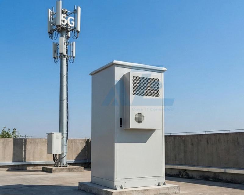 18U/RU Field Enclosures w/ AC800W Air Conditioner, IP55, 750W x 650D mm