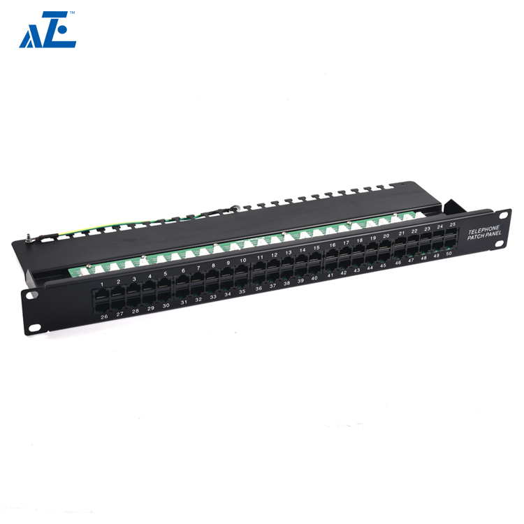 1U 19" 50-Port Voice CAT3 Patch Panel