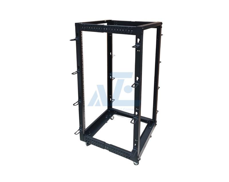 32U 19" Open Frame Server Rack- 4 Post Adjustable Depth 22-40"