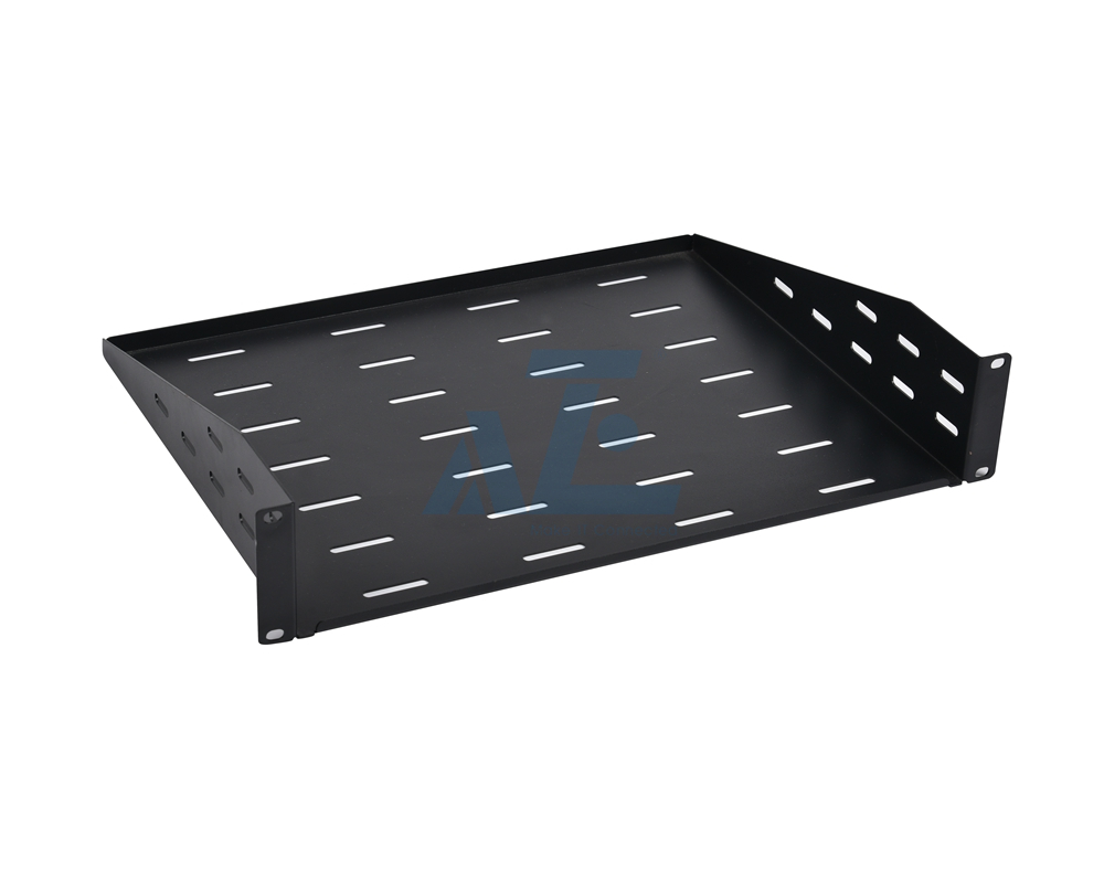 2U 14" Deep Server Rack Shelf - Universal Vented Rack Mount Cantilever Tray