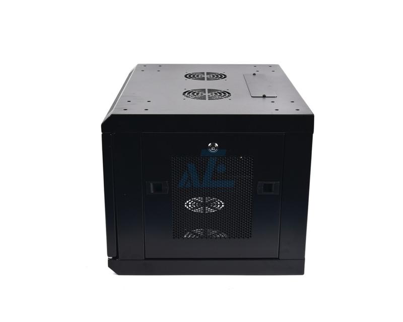 Low-profile Wall Mount Rack Enclosure, 18U, Black, 902H x 600W x 330D mm