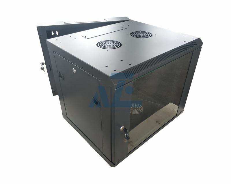 12U 600mmW x 600mmD Swing-out Hinged Wall Mount Network Cabinet Enclosure