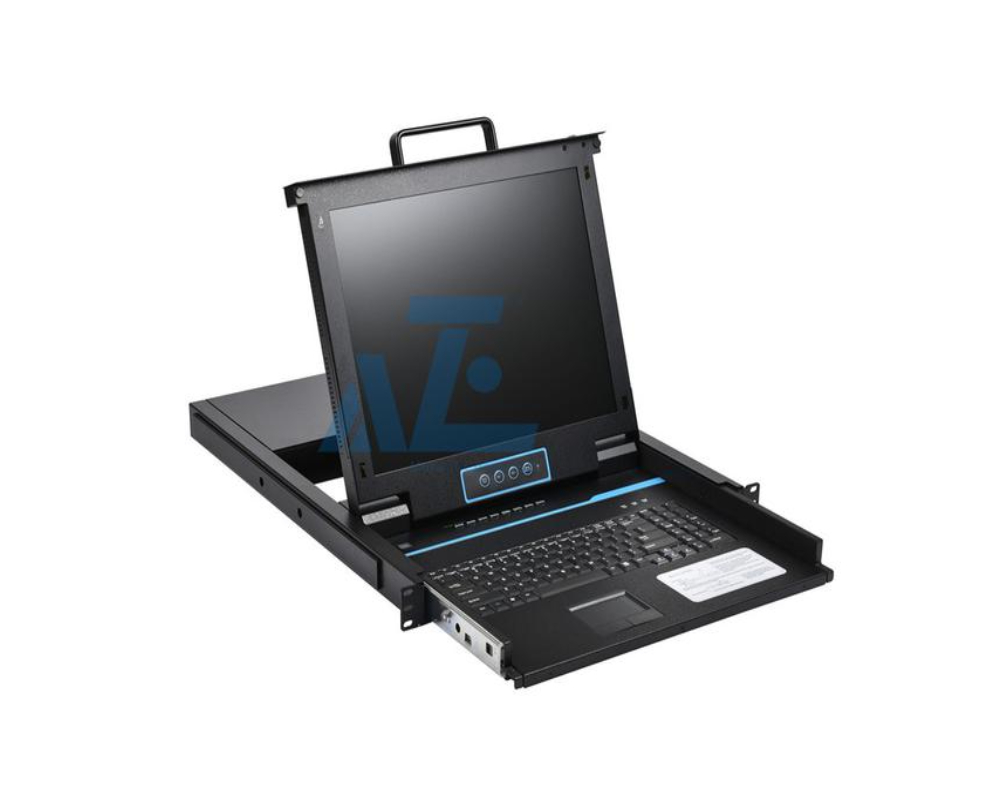 1U Rack Mount 8 Port USB HDMI 18.5" Widescreen LCD KVM Console