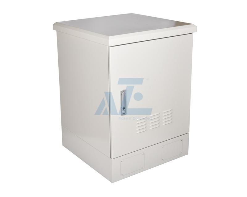 12U Waterproof Outdoor Server Cabinet w/ Cooling Fans, IP55, 750W x 750D mm
