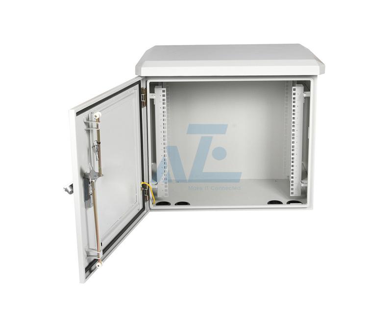 IP65 Wall Mount 19 inch Outdoor Metal Steel Enclosure, 6U, Grey, 600W x 450D mm