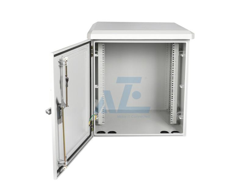 IP65 Wall Mount Weatherproof Outdoor Enclosure, 12U, RAL7035, 600W x 600D mm