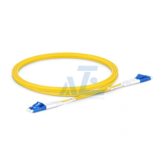 LC UPC to LC UPC Duplex OS2 Single Mode PVC (OFNR) 2.0mm Fiber Optic Patch Cable