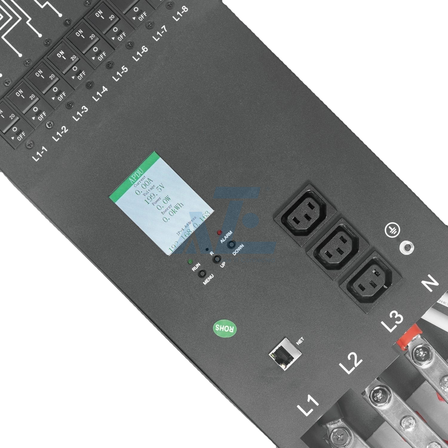 Crypto Smart Mining PDU, 3 Phase, 415V/160A, (24) C19, w/ Hydraulic Magnetic Circuit Breakers