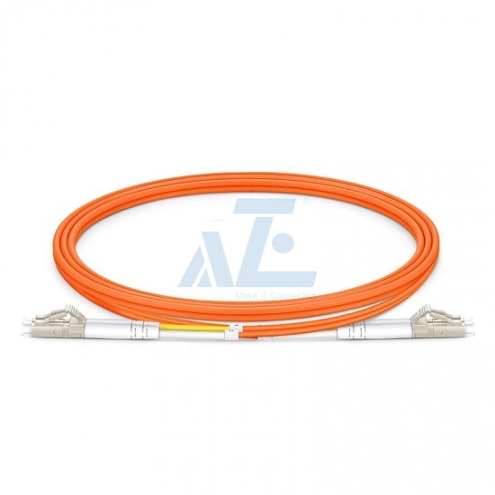 LC UPC to LC UPC Duplex OM1/OM2 Multimode PVC (OFNR) 2.0mm Fiber Optic Patch Cable