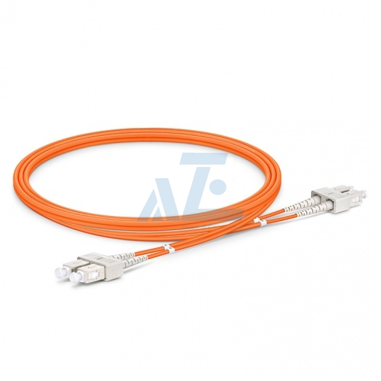 SC UPC to SC UPC Duplex OM1/OM2 Multimode PVC (OFNR) 2.0mm Fiber Optic Patch Cable
