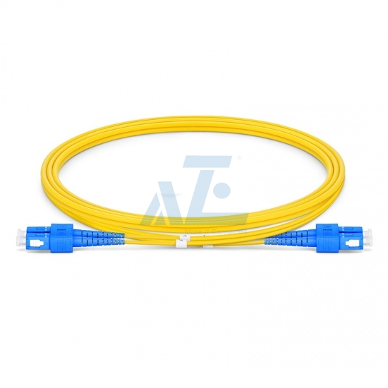 SC UPC to SC UPC Duplex OS2 Single Mode PVC (OFNR) 2.0mm Fiber Optic Patch Cable