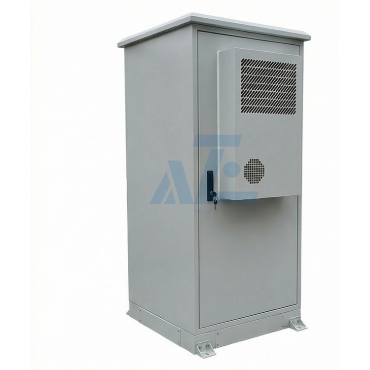 30U/RU Outdoor Field Cabinet w/ AC1000W Air Conditioner, IP55, 750W x 750D mm