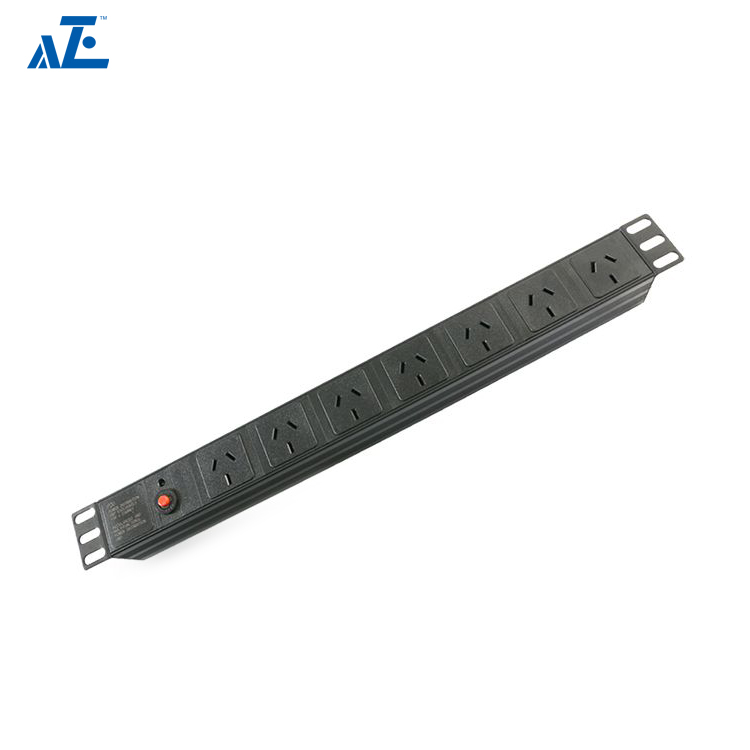 1U Horizontal 19" Rack Mount Australia PDU-Network Cabinet Power Sockets