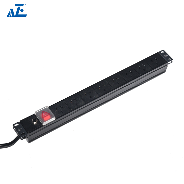 1U Horizontal 19" Rack Mount Australia PDU-Network Cabinet Power Sockets