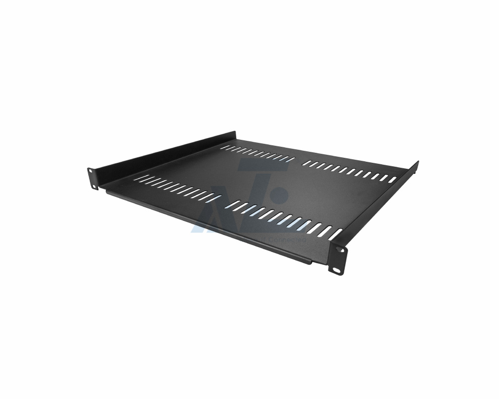 1U 12" Deep Server Rack Shelf - Universal Vented Rack Mount Cantilever Tray