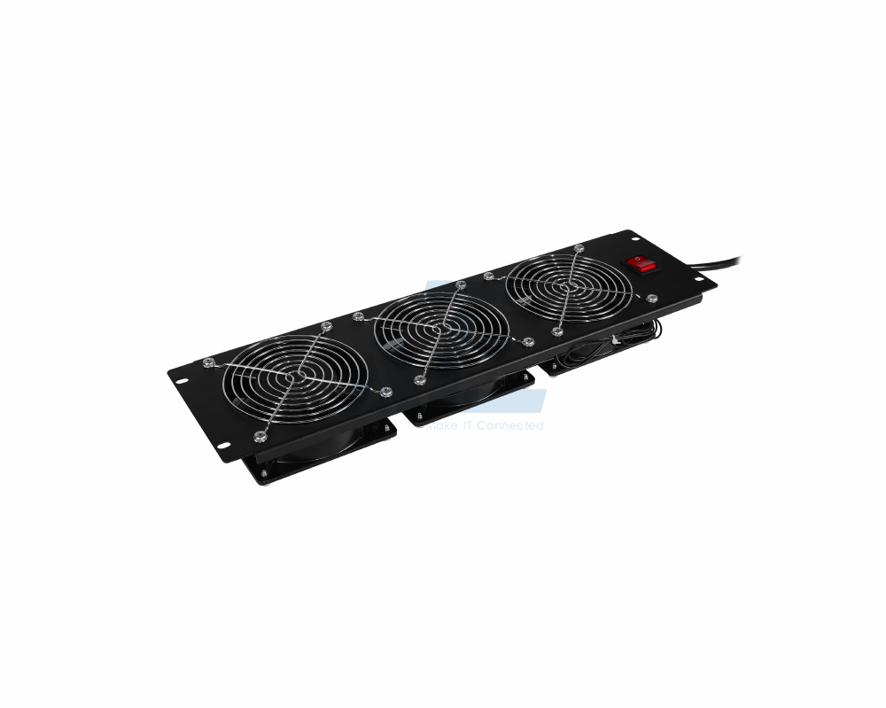 3U Rack Mount Fan Panel with 3 pcs 208-240V high-performance fans