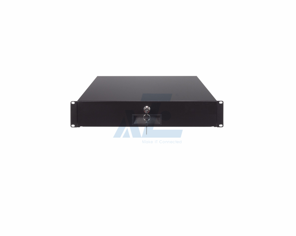 2U Steel Storage Rack Drawer for 19" AV / Server / Network Equipment Rack or Cabinet