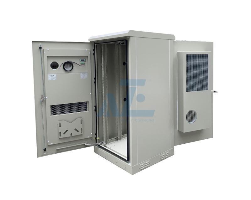 27U NEMA rated Waterproof Climate Controlled Outdoor Aluminum Electrical Enclosure