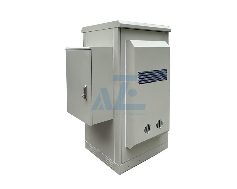 27U NEMA rated Waterproof Climate Controlled Outdoor Aluminum Electrical Enclosure