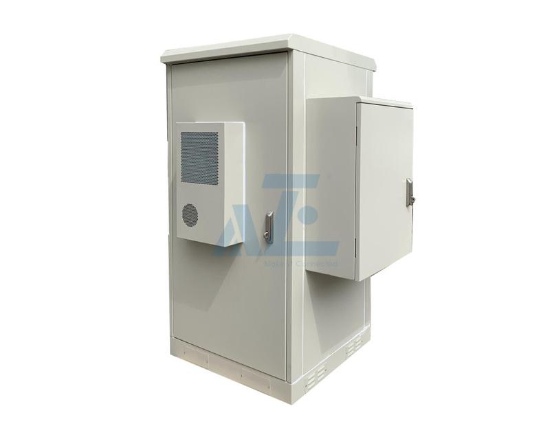 18U NEMA 4/4X rated 5G Outdoor Aluminum Enclosure with DC48V 500W Air Conditioner