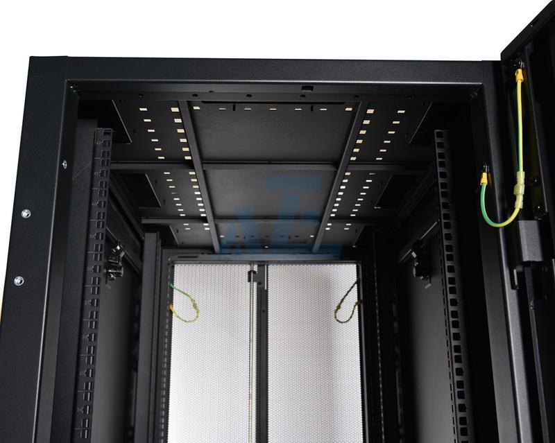 Server Rack Enclosure, 45U, Black, 2124H x 600W x 1200D mm