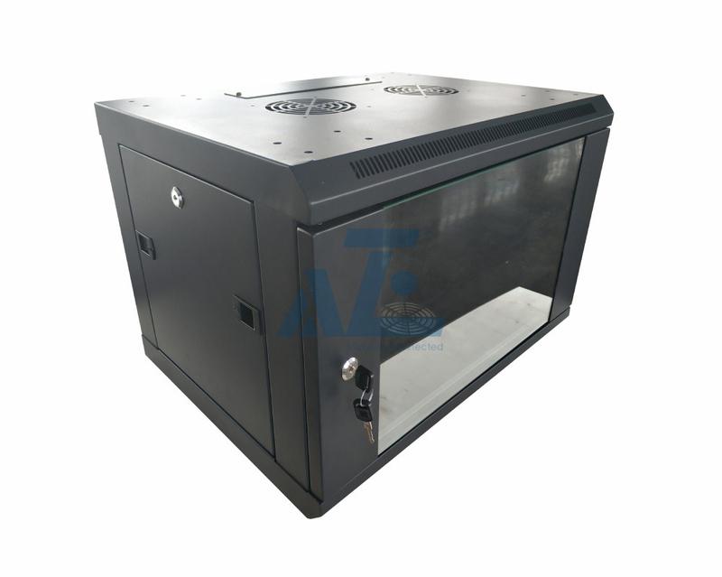 18U 600mmW x 600mmD Wall Mount Network Rack Cabinet with Locking Glass Door