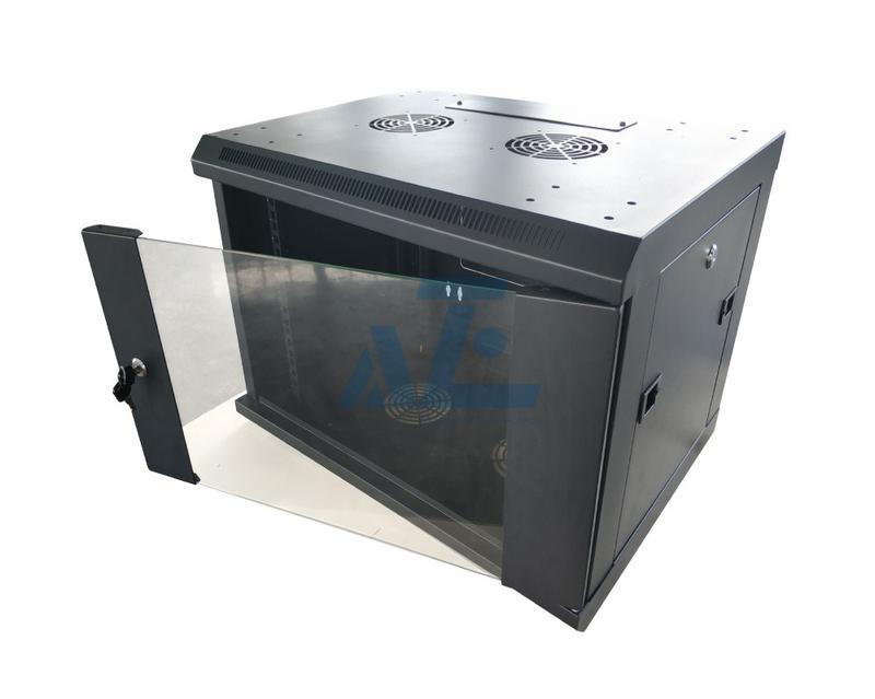 6U 600mmW x 450mmD Fixed Wall Mount Cabinet with Locking Glass Door