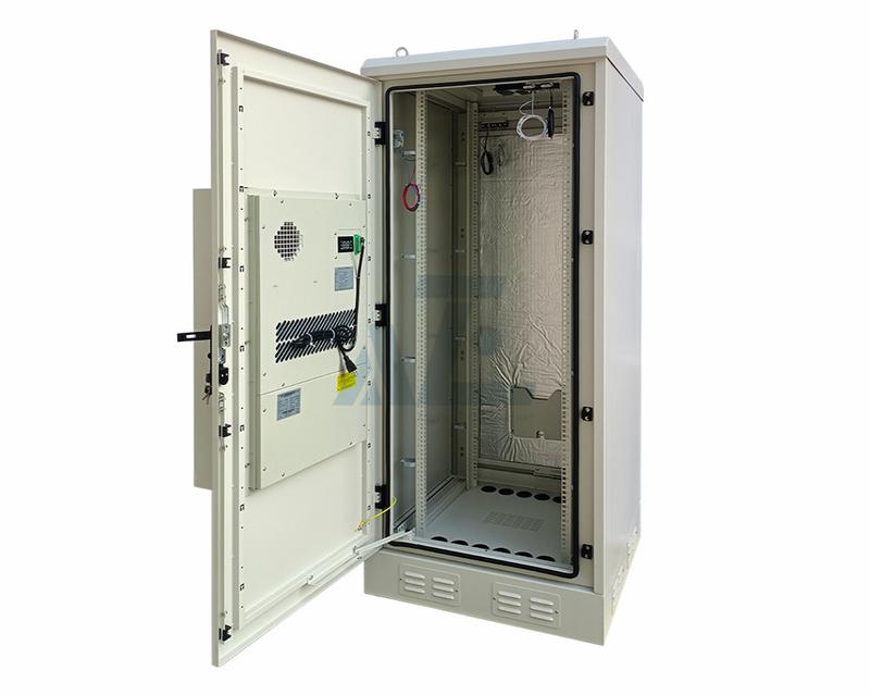 12U Waterproof HVAC Outdoor Electrical Enclosure w/ 1000BTU/H Air Conditioner, IP55, 800W x 800D mm