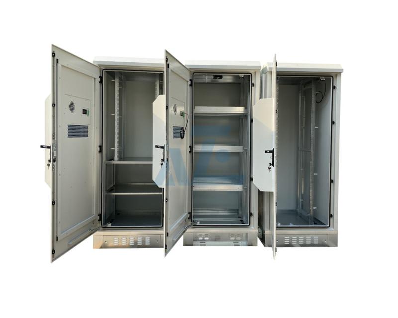 NEMA Type Triple Bay Outdoor Electrical Enclosures with Climate Controlled Cooling